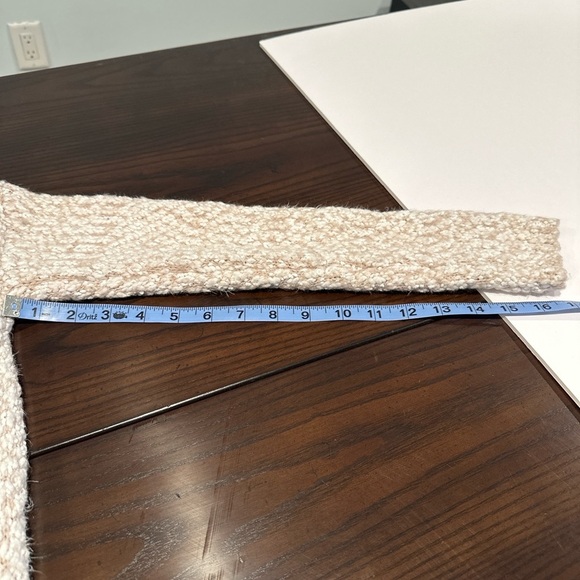 Cynthia Rowley Textured Knit Hooded Open Front Cardigan Sweater Beige Cream XS - Picture 6 of 6